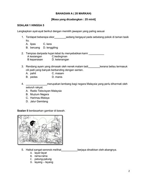 Contoh Soalan Bahasa Melayu Tingkatan 1 Kertas 2 Image