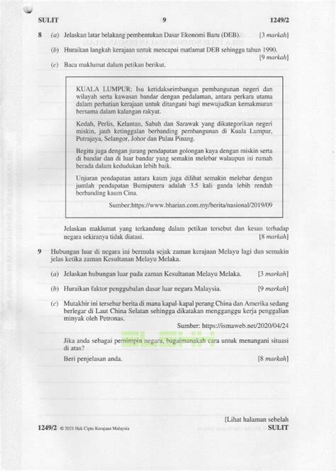 Contoh Soalan Sejarah Spm 2021 Kertas 2 Image