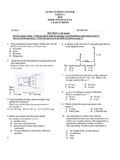 Soalan Fizik Tingkatan 4 Bab 2 Kssm Image