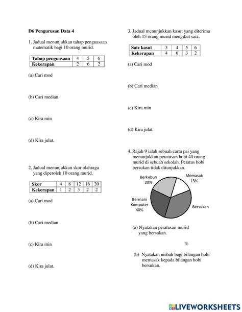 Soalan Matematik Tahun 6 Pengurusan Data Image